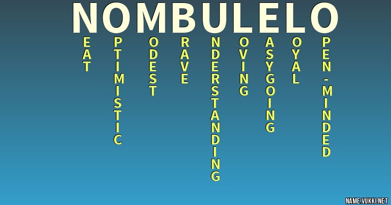 The meaning of nombulelo - Name meanings