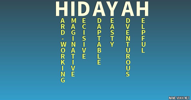 Meaning hidayah What does