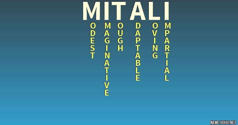 The meaning of mitali - Name meanings
