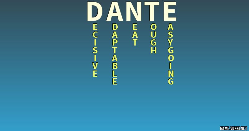 Реферат: The Meaning Of Dante