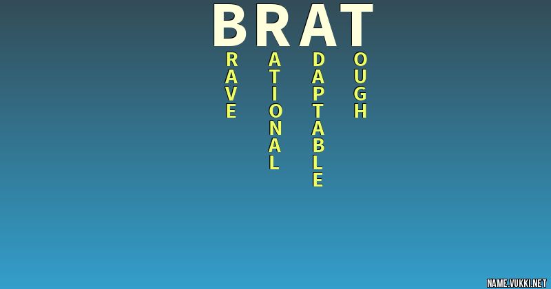 Brat meaning in malay
