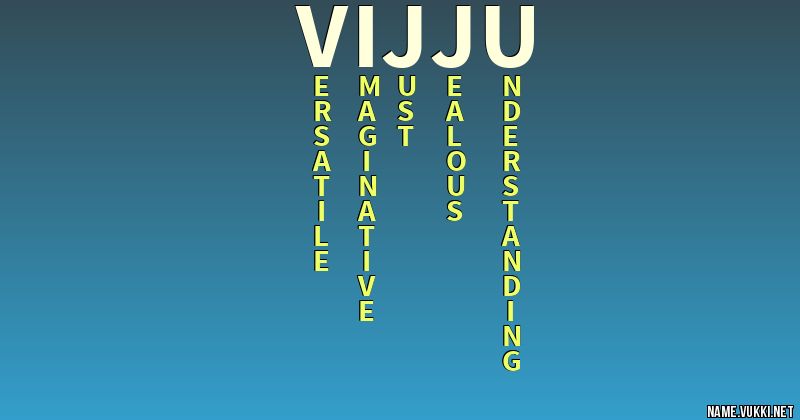 The meaning of vijju - Name meanings