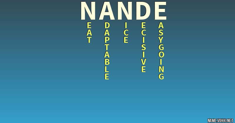The Meaning Of Nande Name Meanings